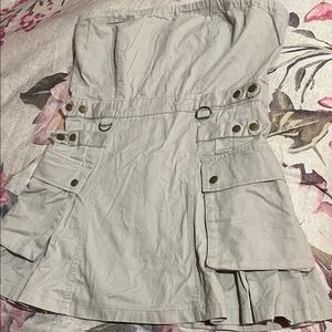 Forever 21 Gray Strapless Dress